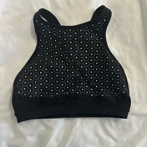 Lululemon athletic high neck top. Built in bra. Hardly worn.size 4